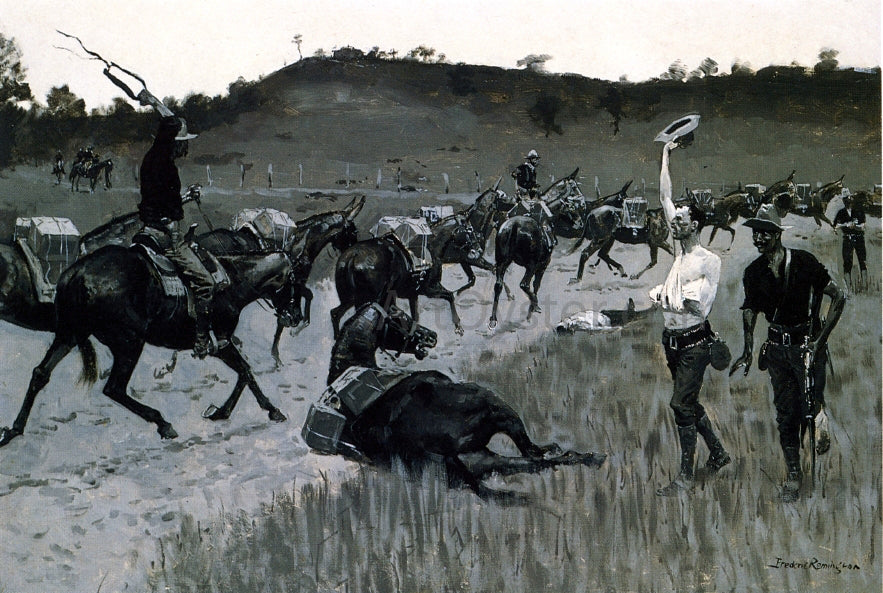 Frederic Remington Battle of San Juan - Hand Painted Oil Painting