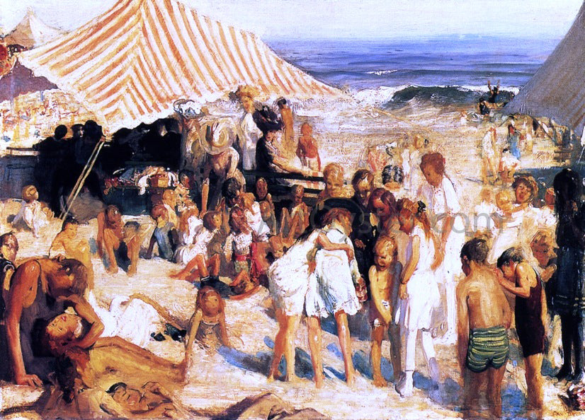 George Wesley Bellows Beach at Coney Island - Hand Painted Oil Painting