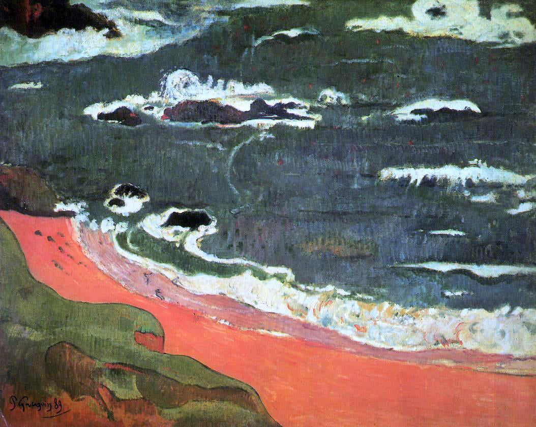 Paul Gauguin Beach at Le Pouldu - Hand Painted Oil Painting