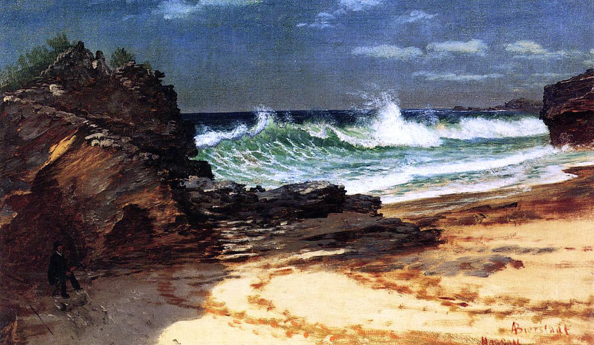 Albert Bierstadt A Beach at Nassau - Hand Painted Oil Painting