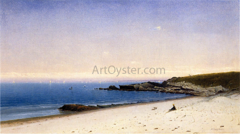  James Augustus Suydam Beach at Newport, Rhode Island - Hand Painted Oil Painting