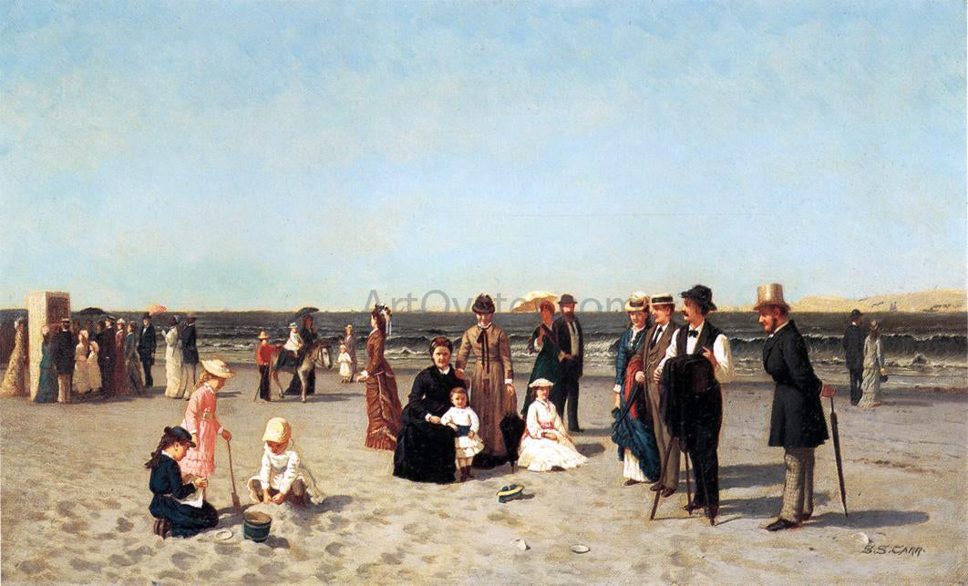 Samuel S Carr Beach Scene - Hand Painted Oil Painting