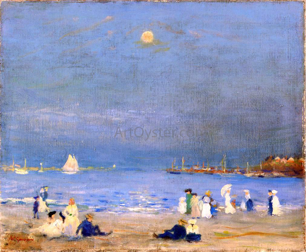 Arthur Clifton Goodwin A Beach Scene - Hand Painted Oil Painting