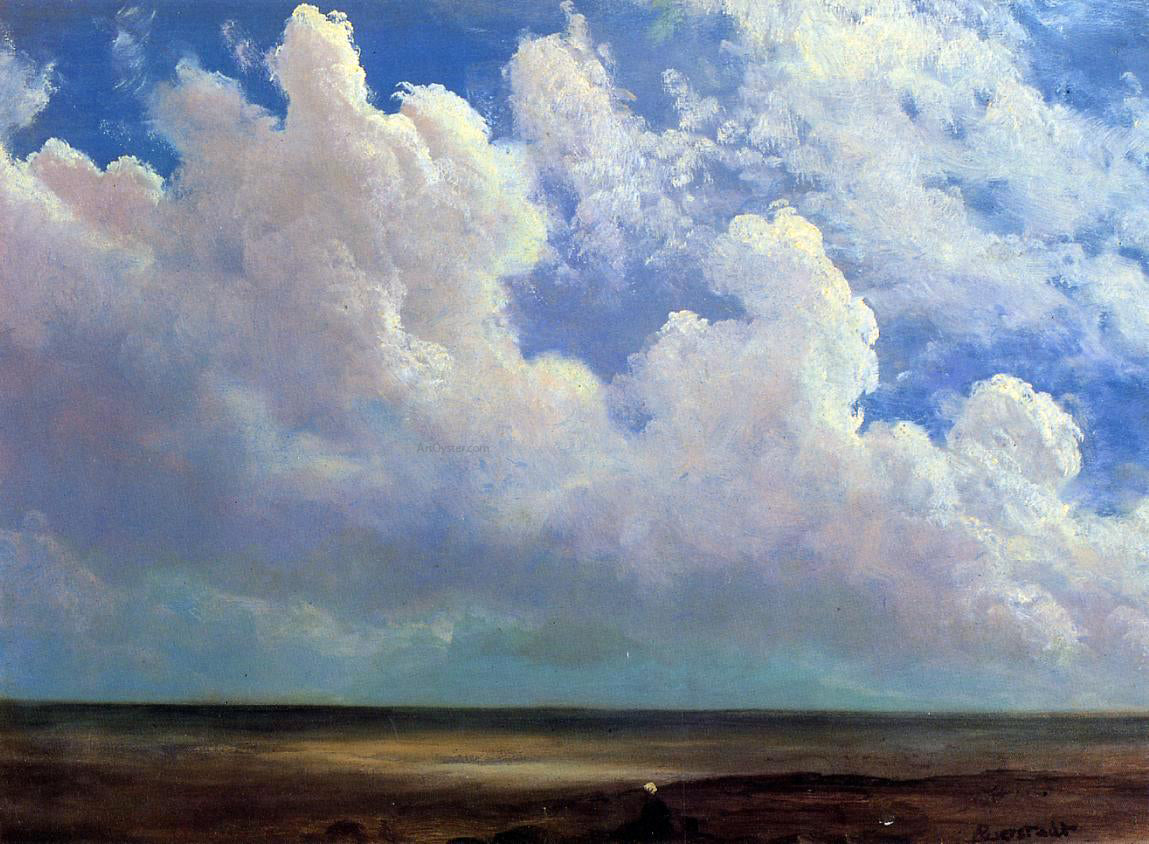 Albert Bierstadt Beach Scene - Hand Painted Oil Painting
