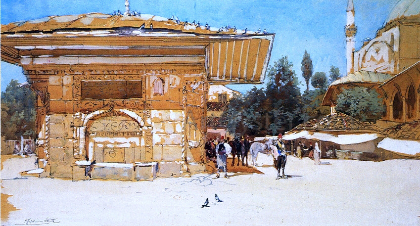 Francis Hopkinson Smith Beautiful Fountain, Scutari - Hand Painted Oil Painting