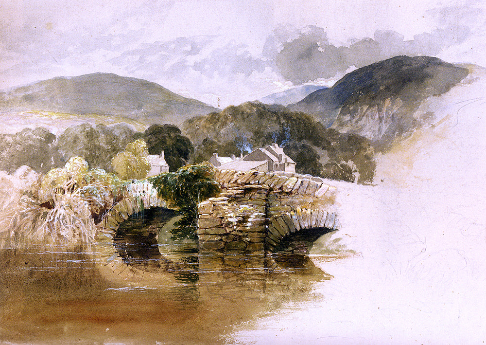 Samuel Palmer Beddgelert Bridge, North Wales - Hand Painted Oil Painting