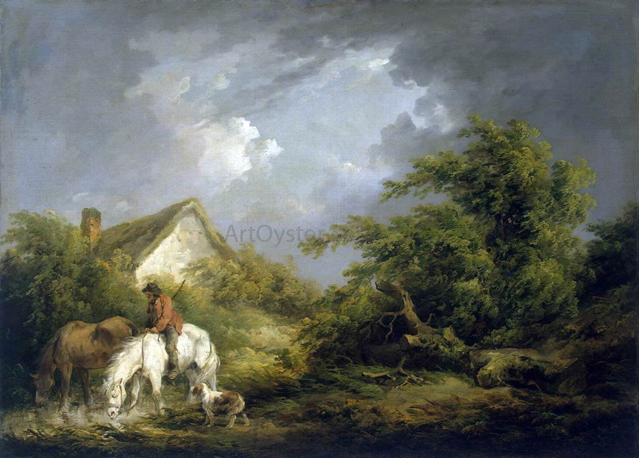 George Morland Before a Thunderstorm - Hand Painted Oil Painting
