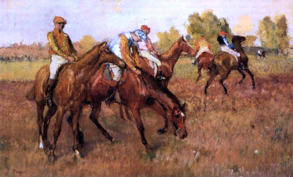  Edgar Degas Before the Race - Hand Painted Oil Painting