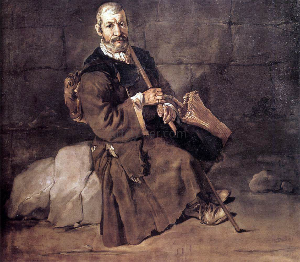 Giacomo Ceruti Beggar Resting - Hand Painted Oil Painting