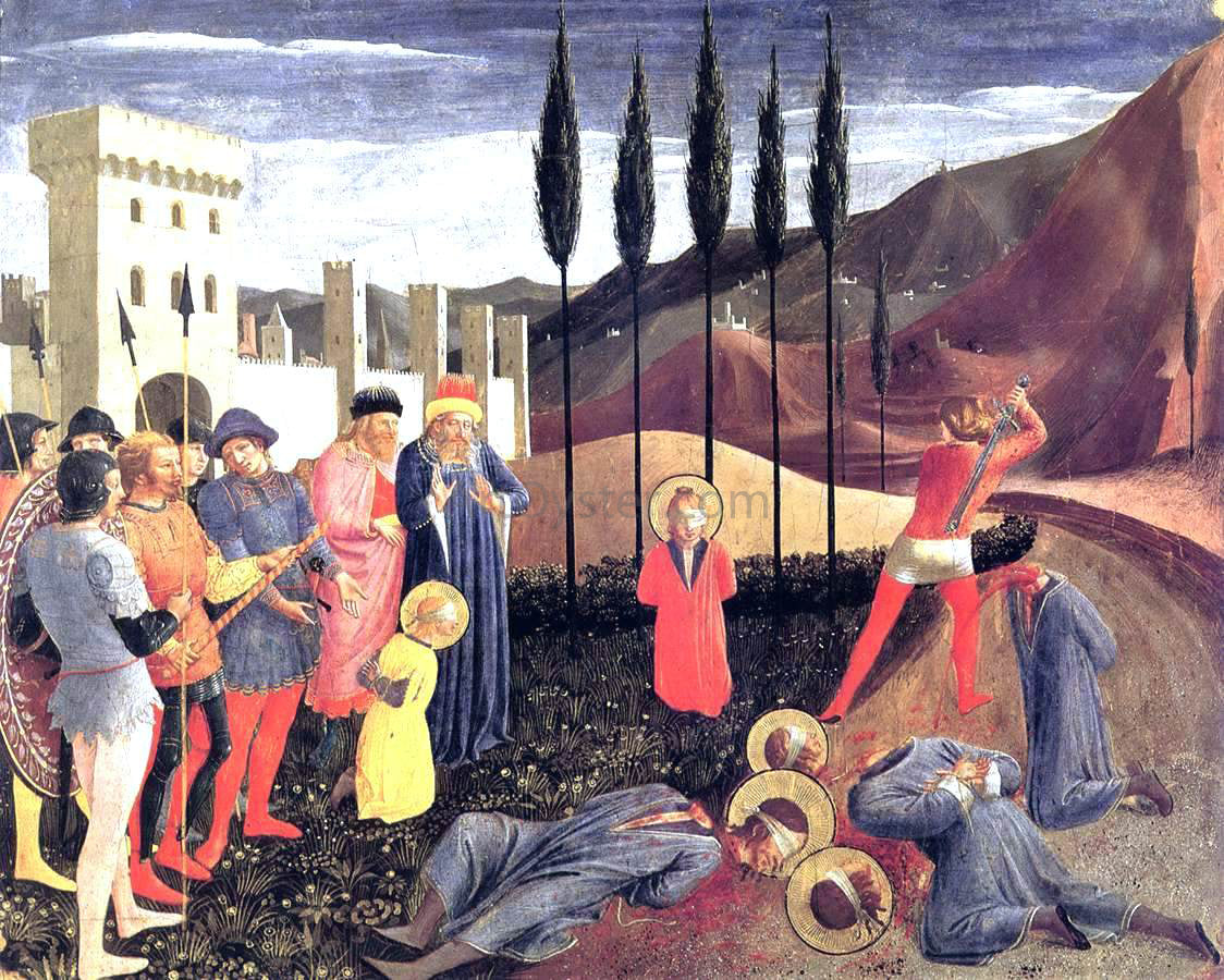 Fra Angelico Beheading of Saint Cosmas and Saint Damian (San Marco Altarpiece) - Hand Painted Oil Painting