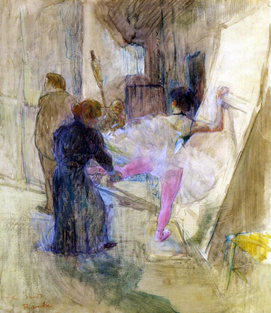 Henri De Toulouse-Lautrec Behind the Scenes - Hand Painted Oil Painting