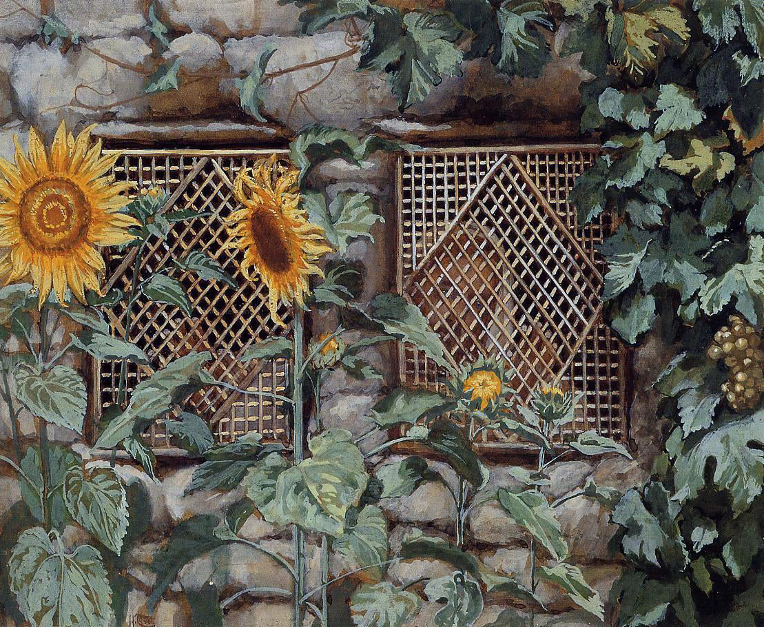 James Tissot Behold, He Standeth behind Our Wall - Hand Painted Oil Painting