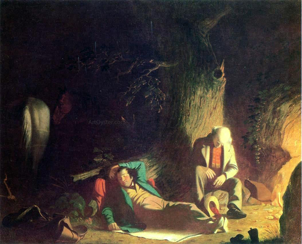 George Caleb Bingham Belated Wayfarers - Hand Painted Oil Painting