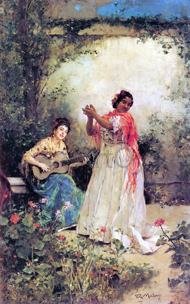 Raimundo de Madrazo Y Garreta Bella y Canto - Hand Painted Oil Painting