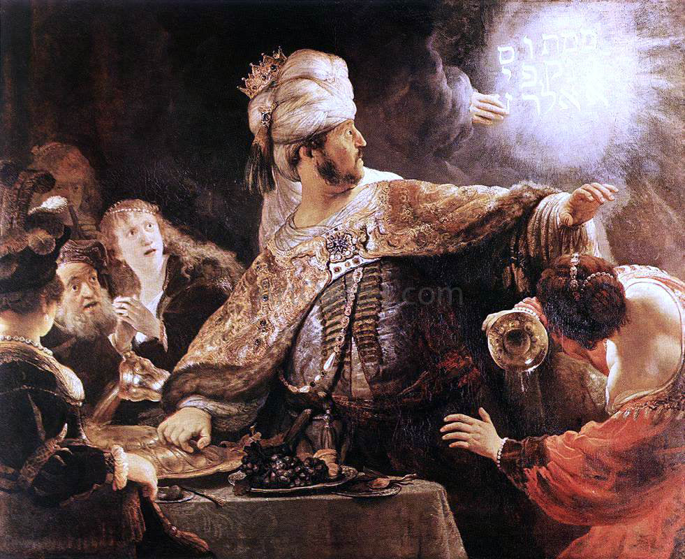  Rembrandt Van Rijn Belshazzar's Feast - Hand Painted Oil Painting