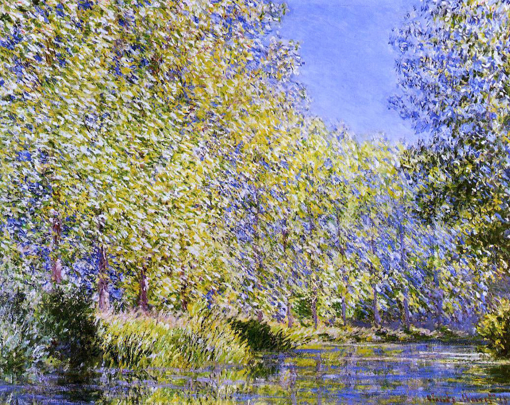 Claude Oscar Monet Bend in the River Epte - Hand Painted Oil Painting