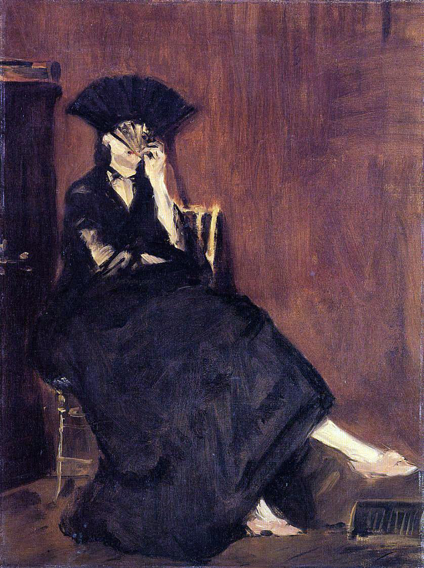 Edouard Manet Berthe Morisot with a Fan - Hand Painted Oil Painting
