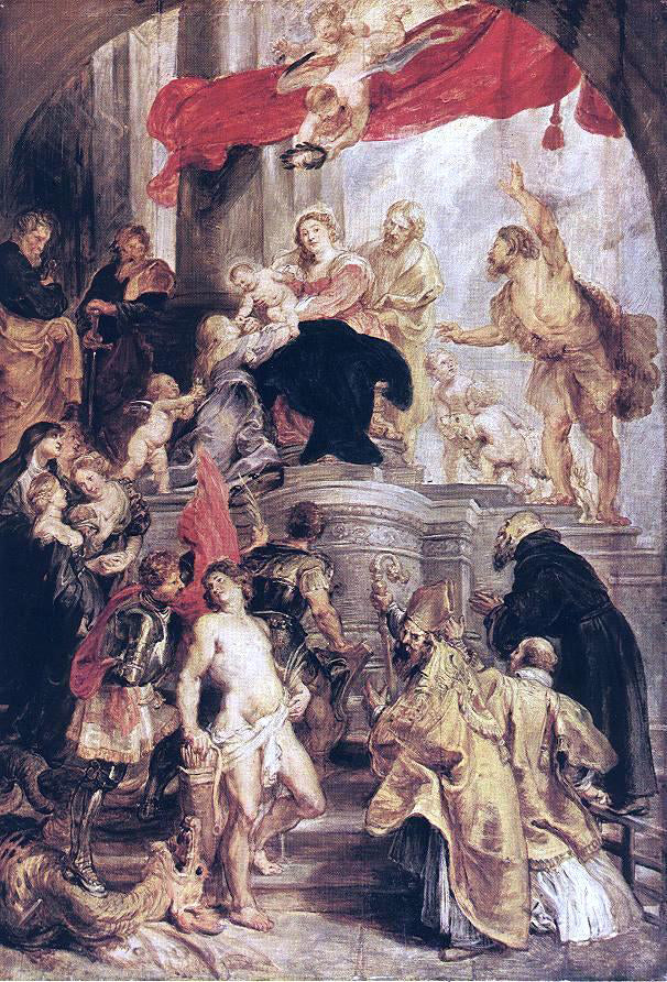Peter Paul Rubens Bethrothal of St Catherine (sketch) - Hand Painted Oil Painting