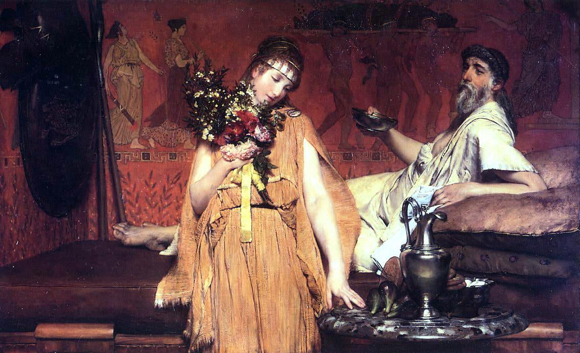 Sir Lawrence Alma-Tadema Between Hope and Fear - Hand Painted Oil Painting