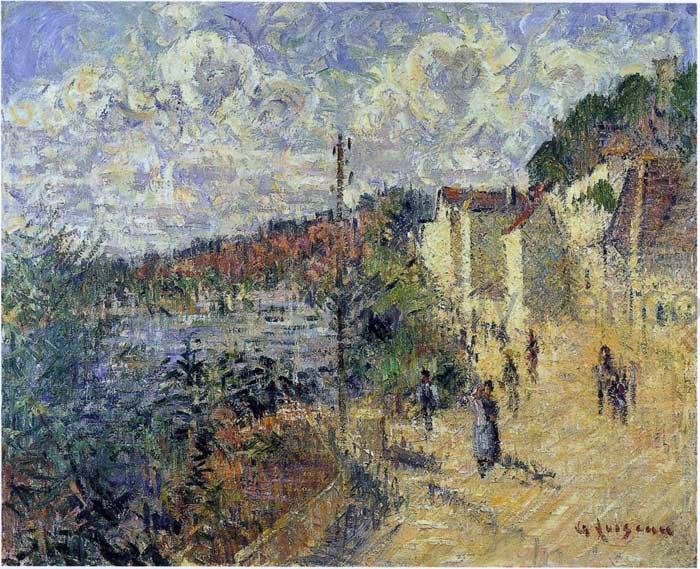 Gustave Loiseau Beynac Quay at Bordeaux - Hand Painted Oil Painting