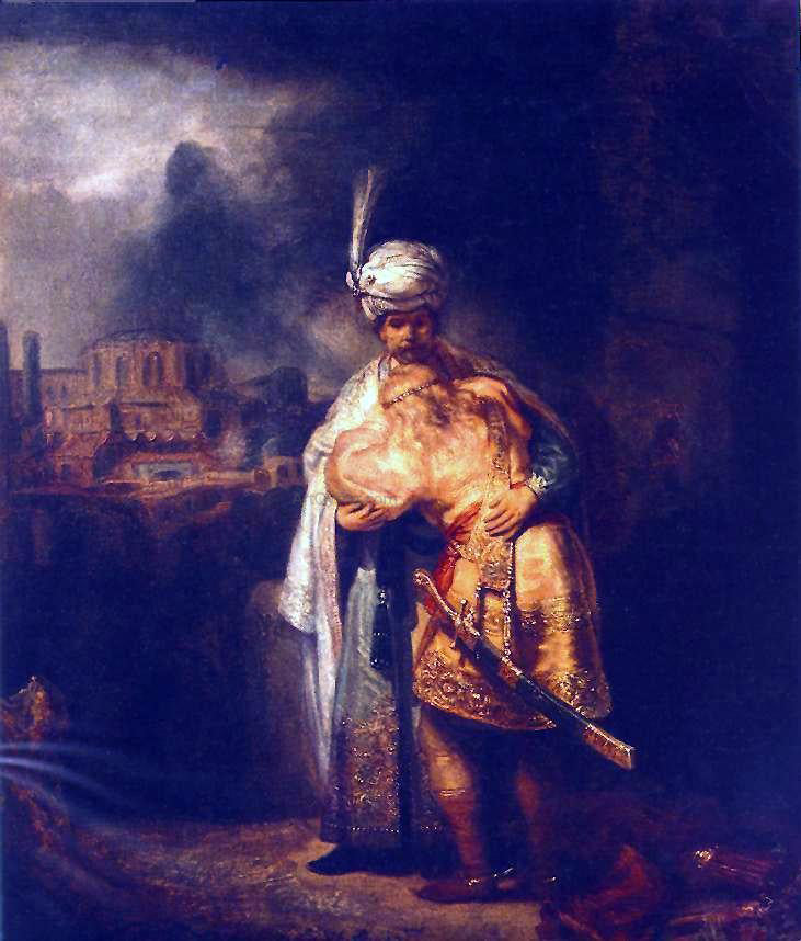 Rembrandt Van Rijn Biblical Scene - Hand Painted Oil Painting