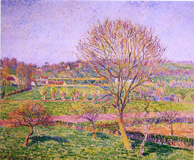 Camille Pissarro Big Walnut Tree at Eragny - Hand Painted Oil Painting