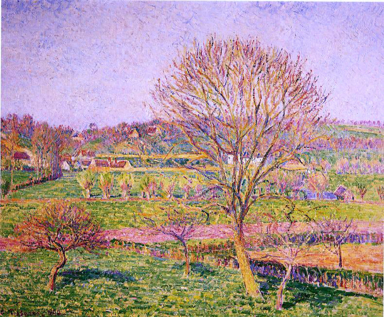  Camille Pissarro Big Walnut Tree at Eragny - Hand Painted Oil Painting
