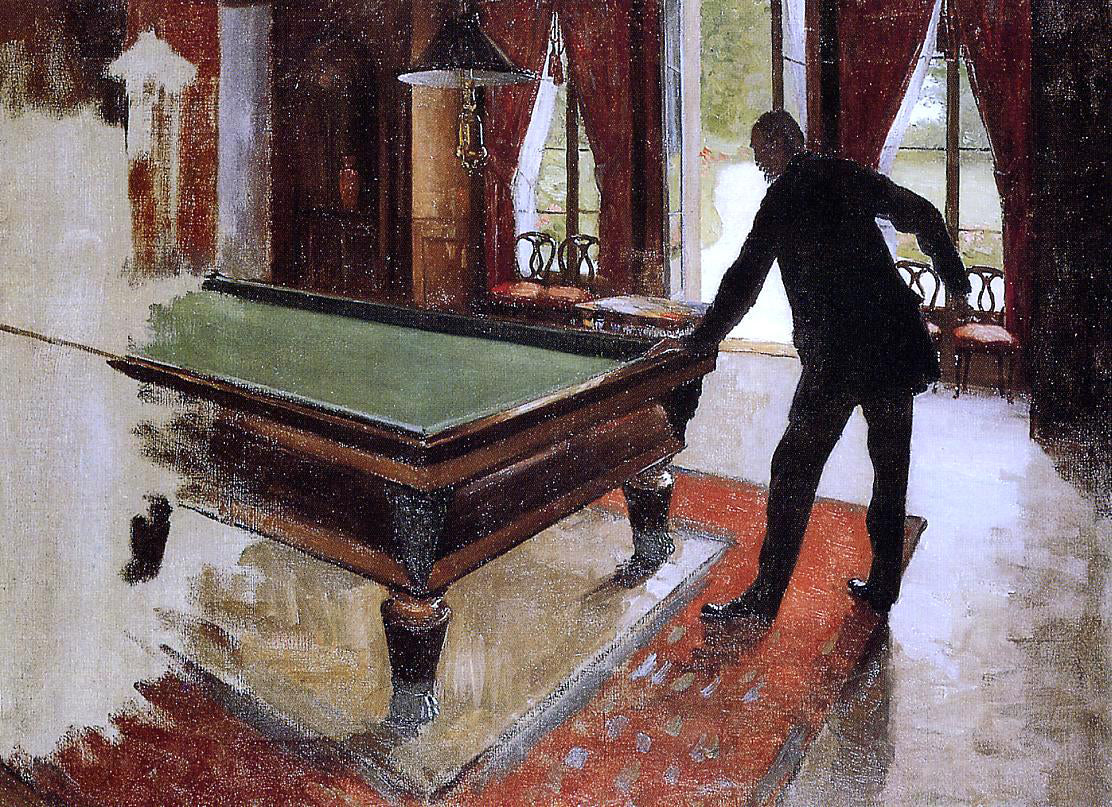  Gustave Caillebotte Billiards (unfinished) - Hand Painted Oil Painting