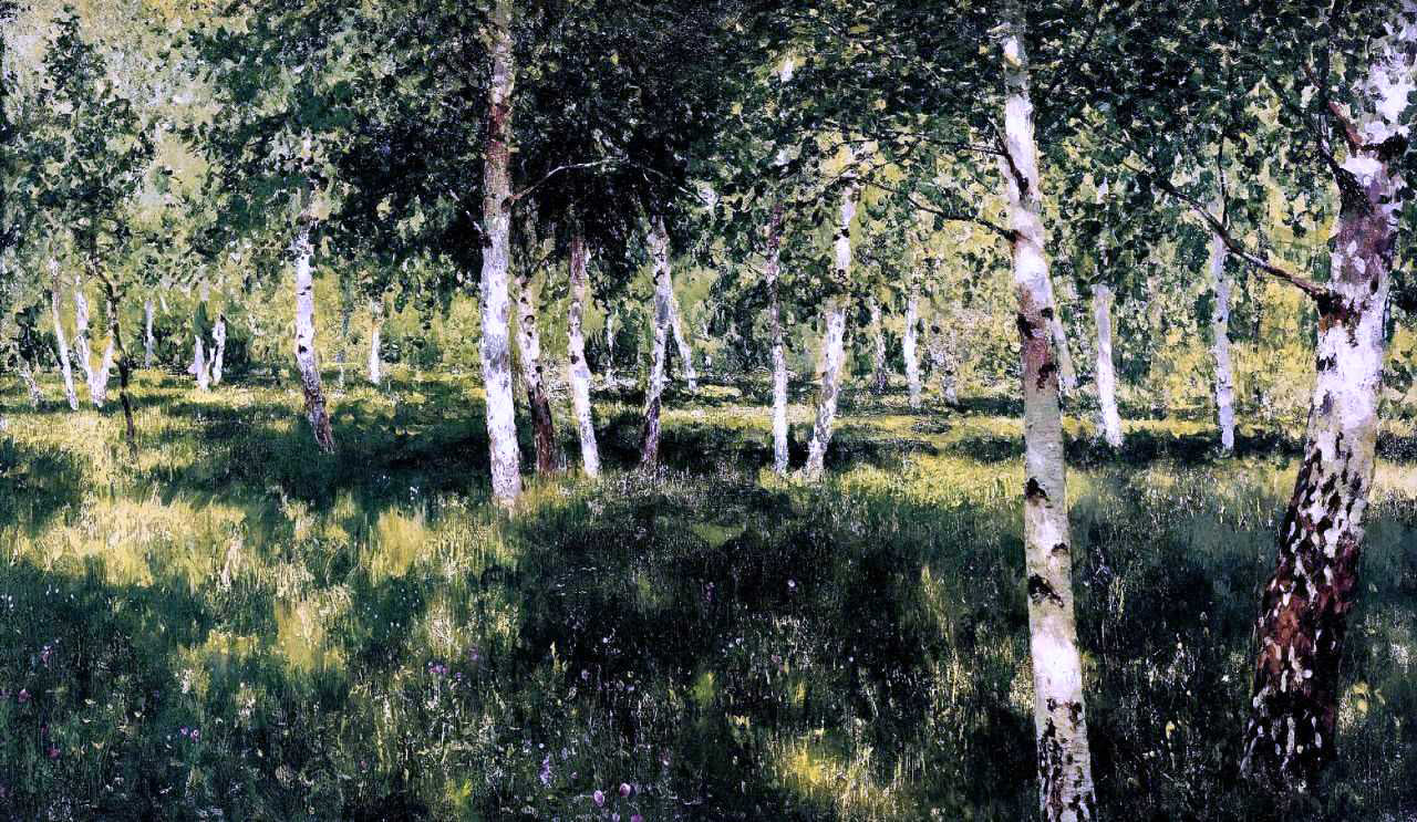  Isaac Ilich Levitan Birch Grove - Hand Painted Oil Painting