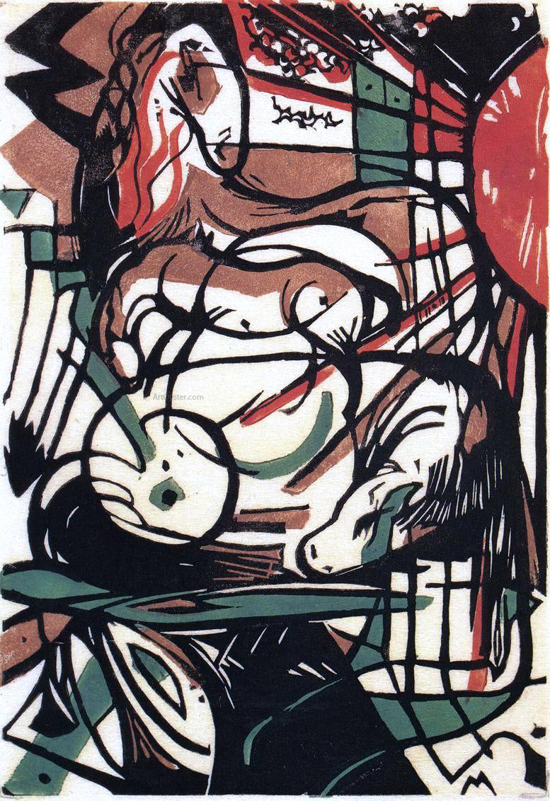 Franz Marc Birth of the Horses - Hand Painted Oil Painting