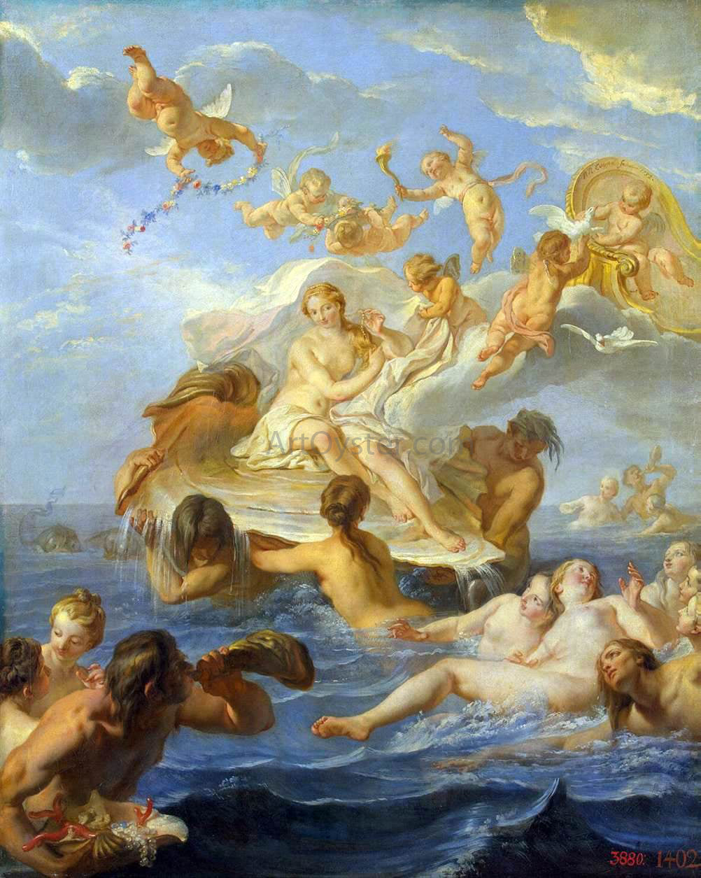 Noel-Nicolas Coypel Birth of Venus - Hand Painted Oil Painting
