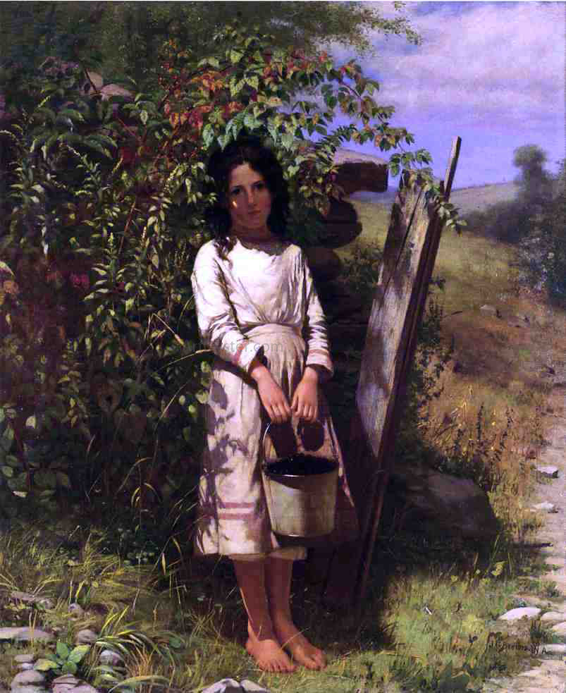 John George Brown Blackberry Picking - Hand Painted Oil Painting