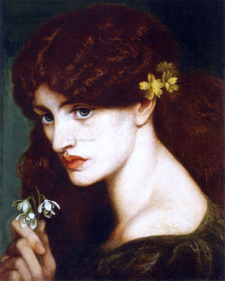 Dante Gabriel Rossetti Blanzifiore (also known as Snowdrops) - Hand Painted Oil Painting
