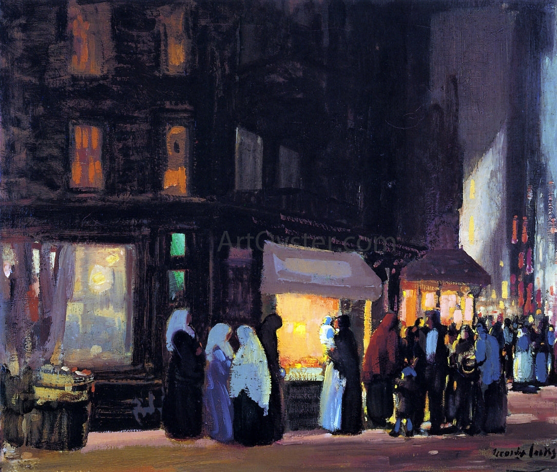 George Luks Bleeker and Carmine Streets - Hand Painted Oil Painting