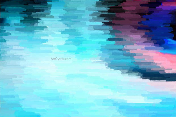 Our Original Collection Blended Blue Swirl - Hand Painted Oil Painting