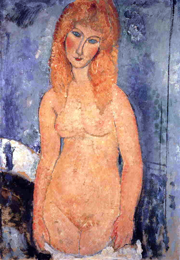 Amedeo Modigliani Blonde Nude - Hand Painted Oil Painting