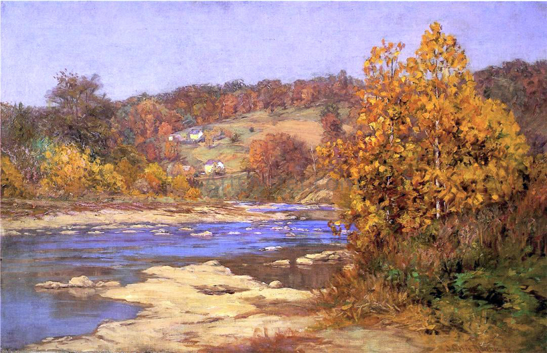 John Ottis Adams Blue and Gold - Hand Painted Oil Painting