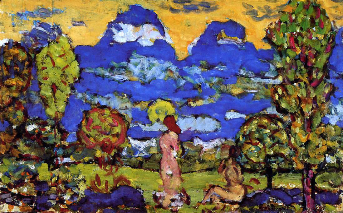 Maurice Prendergast Blue Mountains - Hand Painted Oil Painting