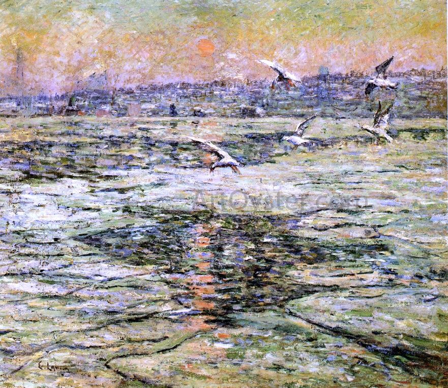 Ernest Lawson Blue Night - Hand Painted Oil Painting