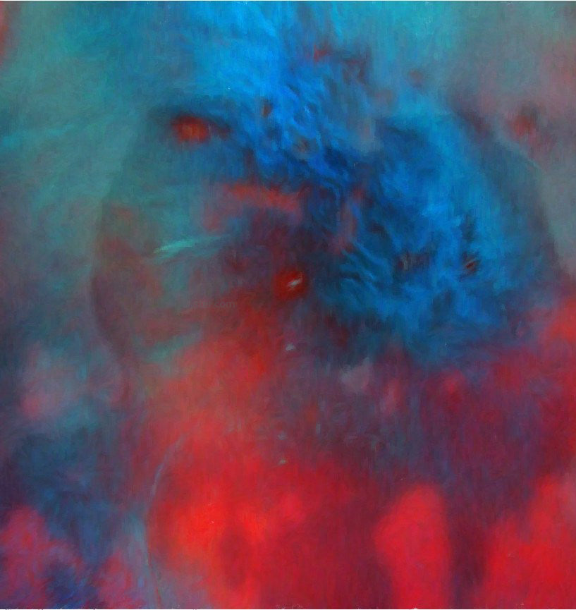 Our Original Collection Blue Red Green Abstract - Hand Painted Oil Painting