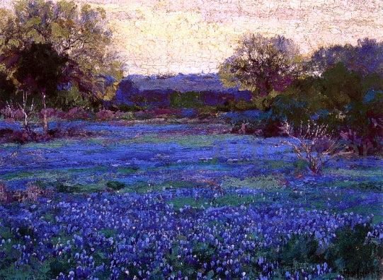  Julian Onderdonk Bluebonnets on a Grey Day - Hand Painted Oil Painting