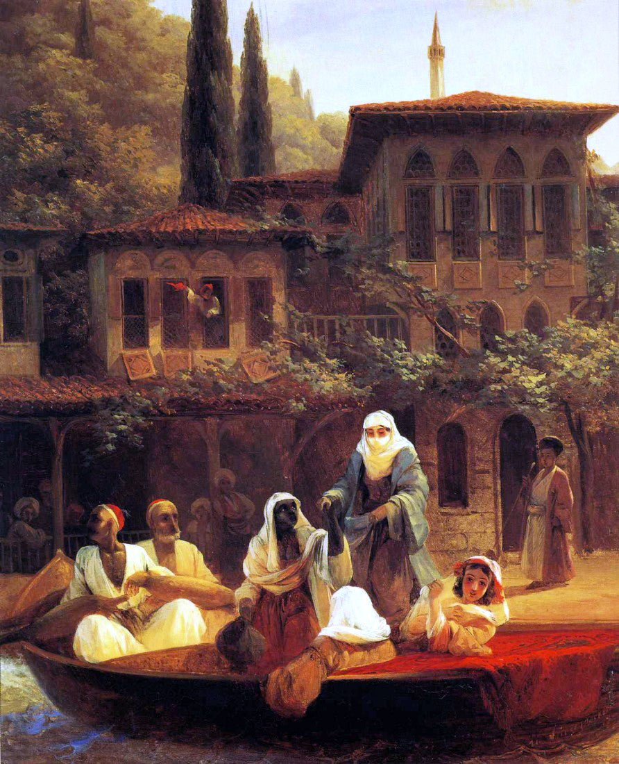  Ivan Constantinovich Aivazovsky Boat Ride by Kumkapi in Constantinople - Hand Painted Oil Painting