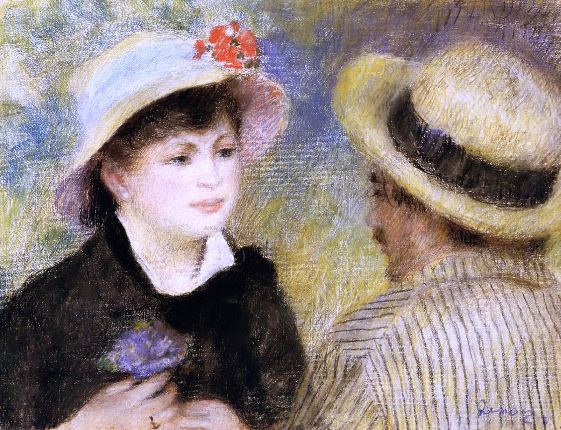 Pierre Auguste Renoir A Boating Couple (also known as Aline Charigot and Renoir) - Hand Painted Oil Painting
