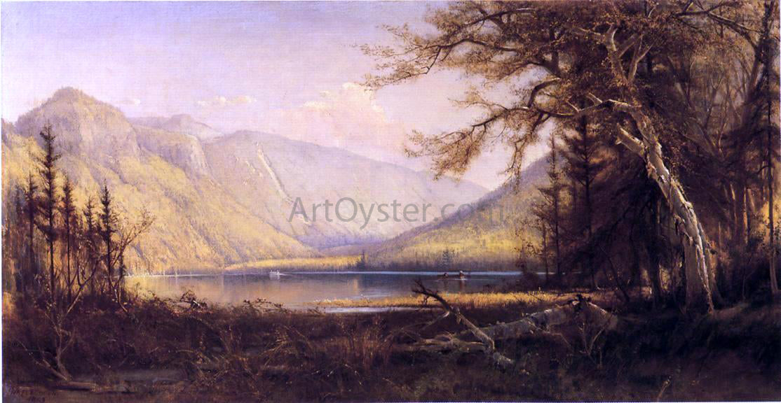 Henry A Ferguson Boating in the Adirondacks - Hand Painted Oil Painting