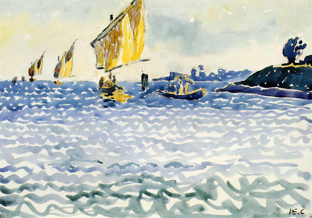 Henri Edmond Cross Boats - Hand Painted Oil Painting