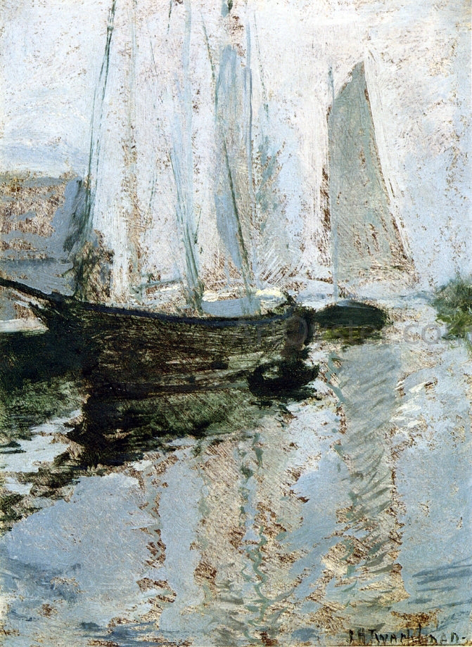John Twachtman Boats at Anchor - Hand Painted Oil Painting