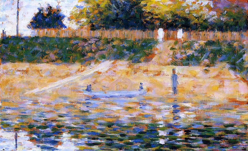 Georges Seurat Boats near the Beach at Asnieres - Hand Painted Oil Painting