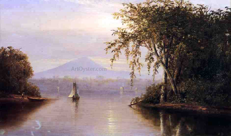 Norton Bush Boats on the River - Hand Painted Oil Painting