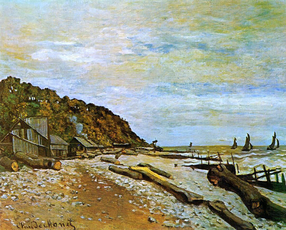 Claude Oscar Monet Boatyard near Honfleur - Hand Painted Oil Painting