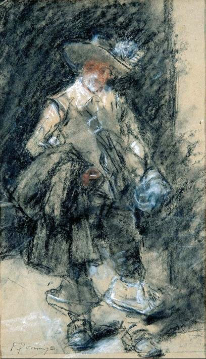 Francisco Domingo Marques boceto de Caballero - Hand Painted Oil Painting